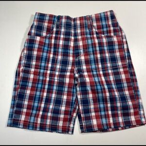 NWOT Blue/red Plaid Woven Shorts Size 3T